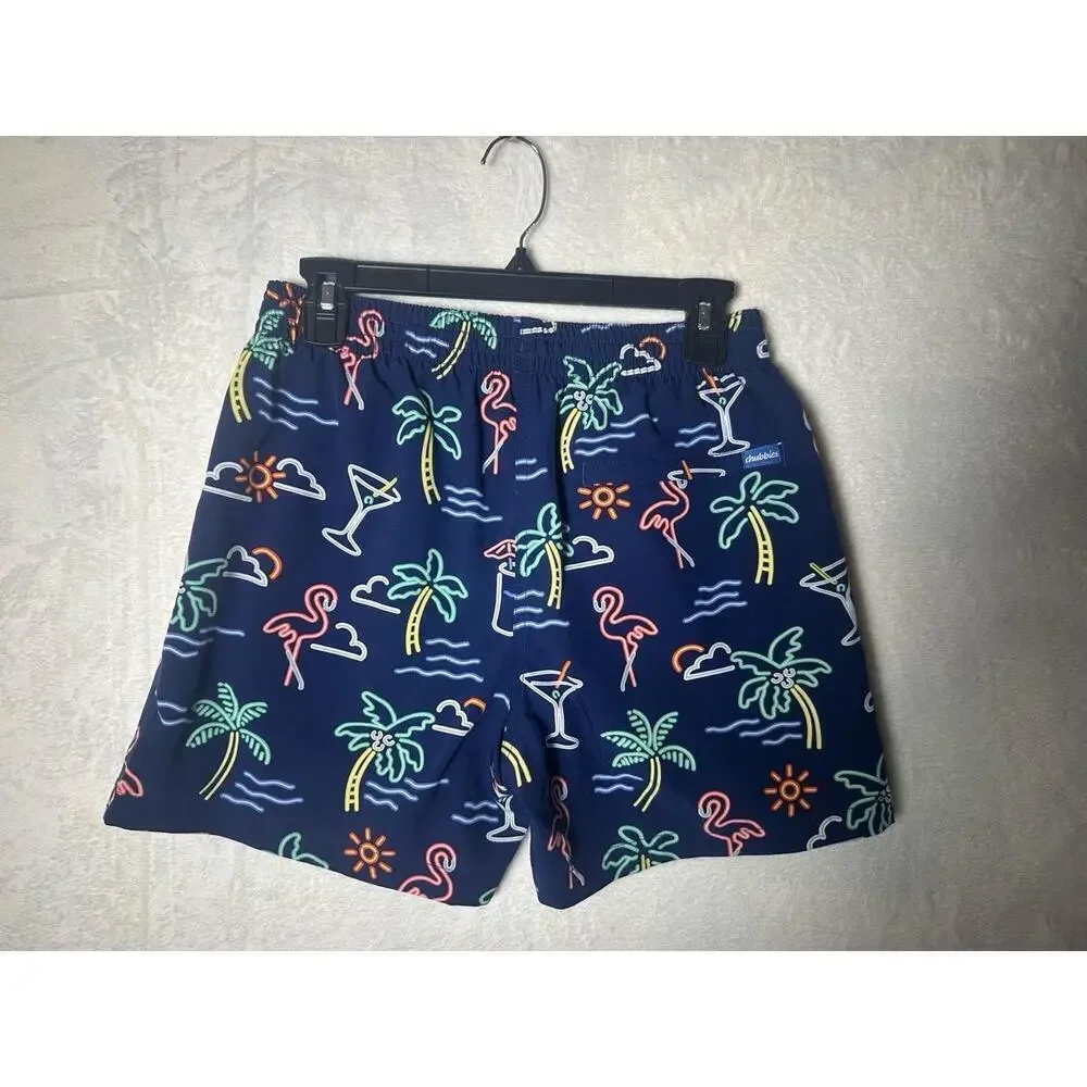 Chubbies “The‎ Neon Lights” S 5.5” Inseam Swim Trunks Size Medium